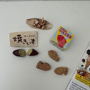 Re-Ment Miniature Japanese Snack Set - Brown & Yellow